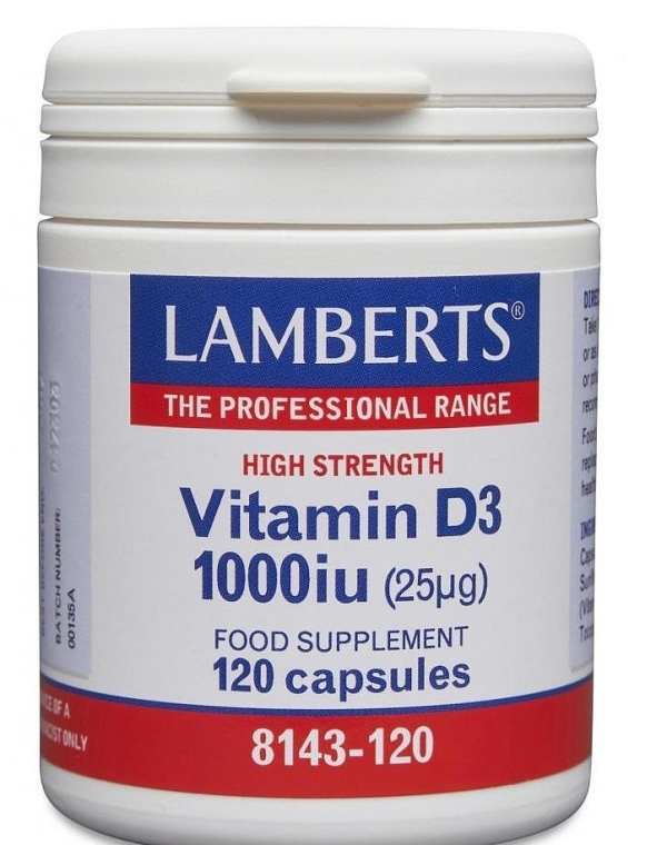 Lamberts Healthcare: Vitamin D3 1000iu (100ug) Capsules (120)  available online here