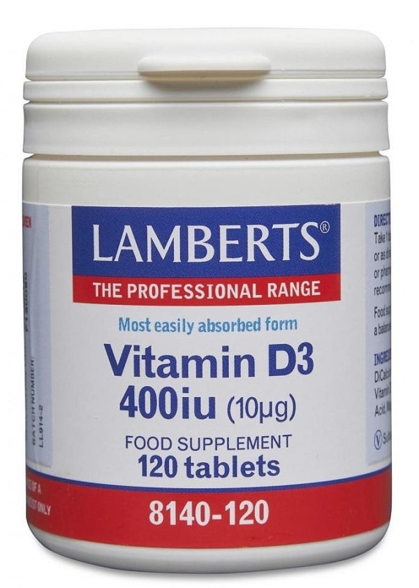 Lamberts Healthcare: Vitamin D3 400iu (10ug) Capsules (120)  available online here