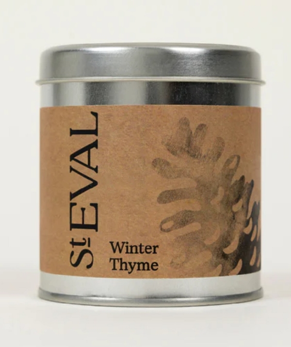 St Eval Candles: Winter Thyme scented Candle in a Tin available online here