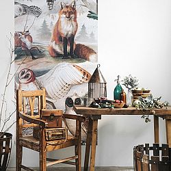 Bomo Wall Decor Fox & Owl Design