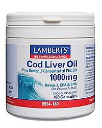 Cod Liver Oil 1000mg (180 Capsules)