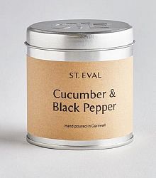 Cucumber & Black Pepper Scented Candle in a Tin