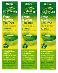 Optima, Australian Tea Tree Toothpaste 100ml x Three Tubes