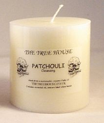 Organic Palm Oil Candle (5cm x 5cm) Patchouli Scented x 4