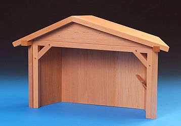 Schalling Wooden Stable Nativity Backdrop
