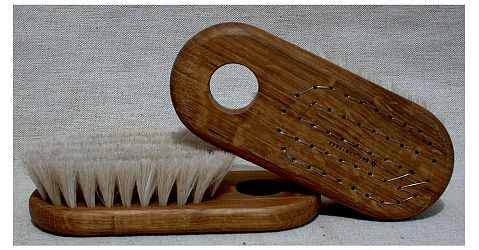 Shower Brush, Oak Bodied, Soft Horse Hair Bristles