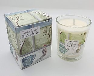 Soy Wax Candle in a Glass Jar (Lime Basil & Mandarin) 20cl