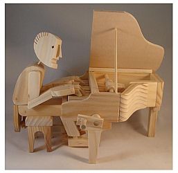 The Pianist, Self Assembly Automaton Kit from Timberkits