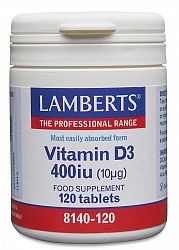 Vitamin D3 400iu (10ug) Capsules (120) 