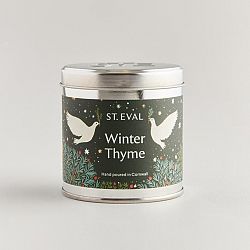 Winter Thyme scented Candle in a Christmas Tin