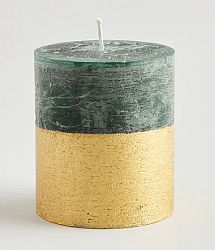 Winter Thyme Scented Gold Dipped Pillar Candle 
